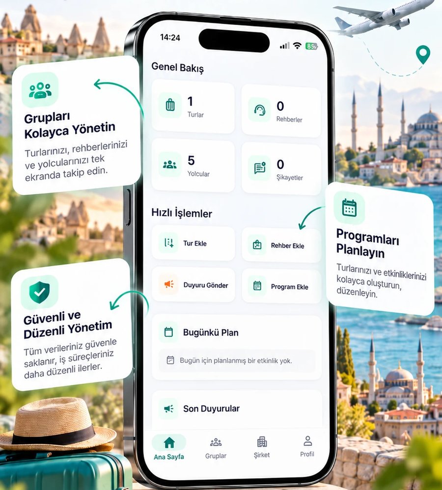CepteTur uygulaması telefon görünümü